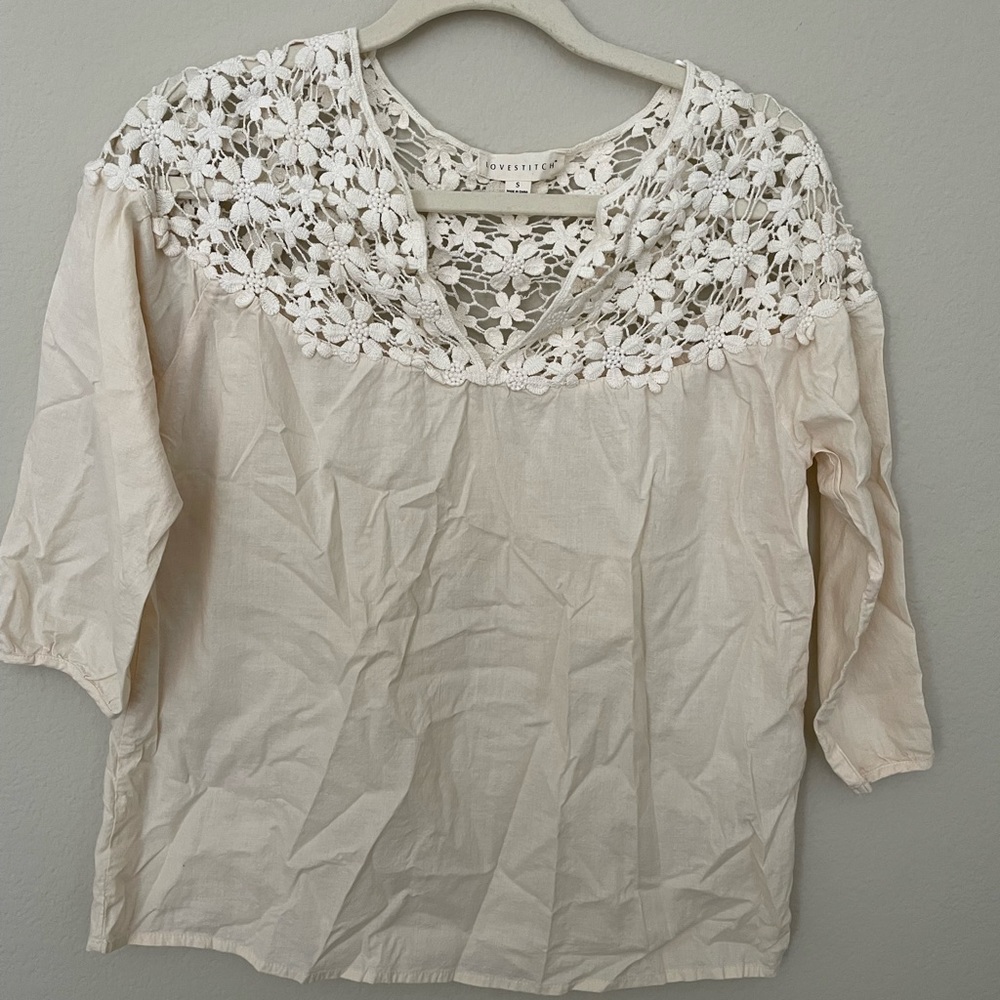 Lovestitch Flowy Top with Crochet detail
